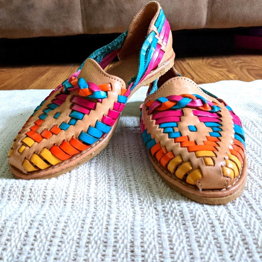 Authentic Artisan Mexican Huaraches Multicolor
